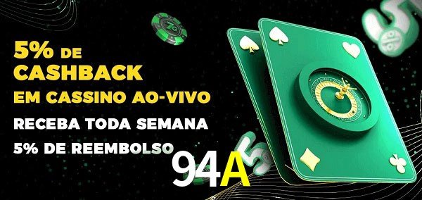 Celular mostrando o app 94a.com com lobby de jogos e odds esportivas